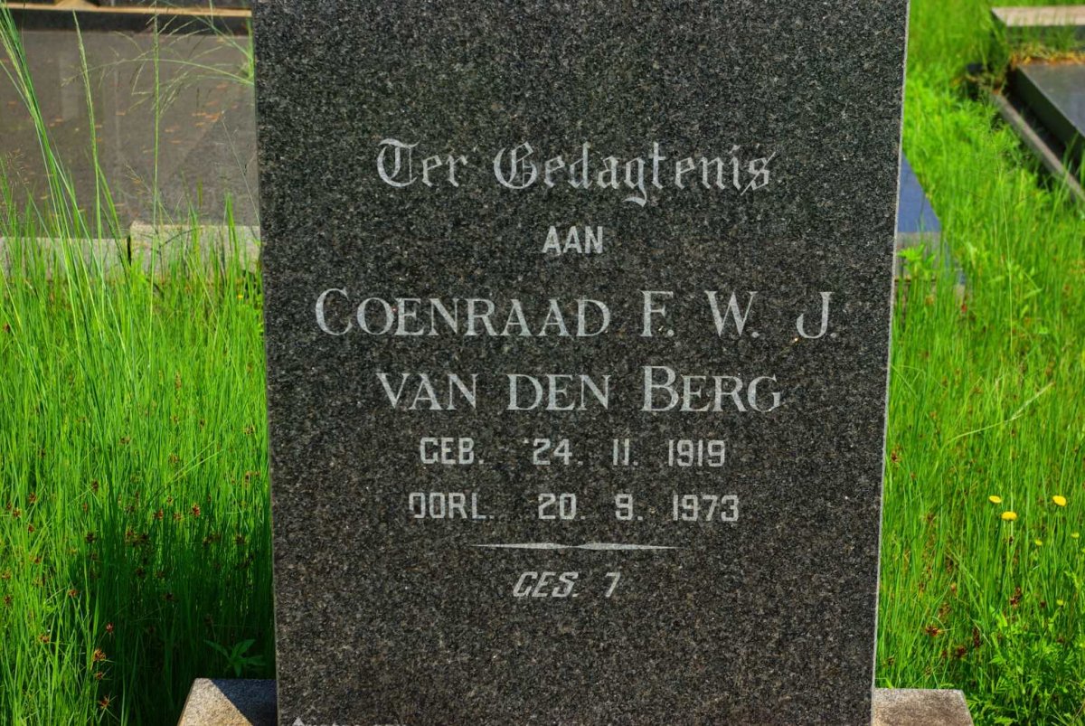BERG Coenraad F.W.J., van den 1919-1973