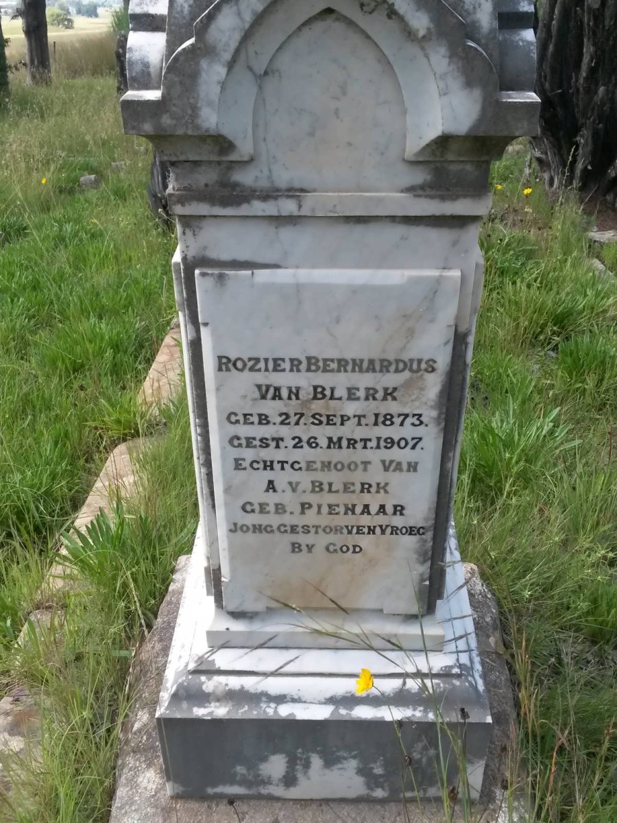 BLERK Rozier Bernhardus, van 1873-1907