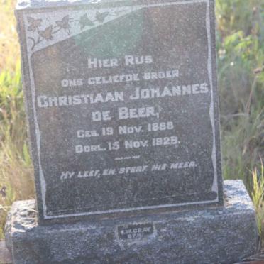 BEER Christiaan Johannes, de 1888-1929