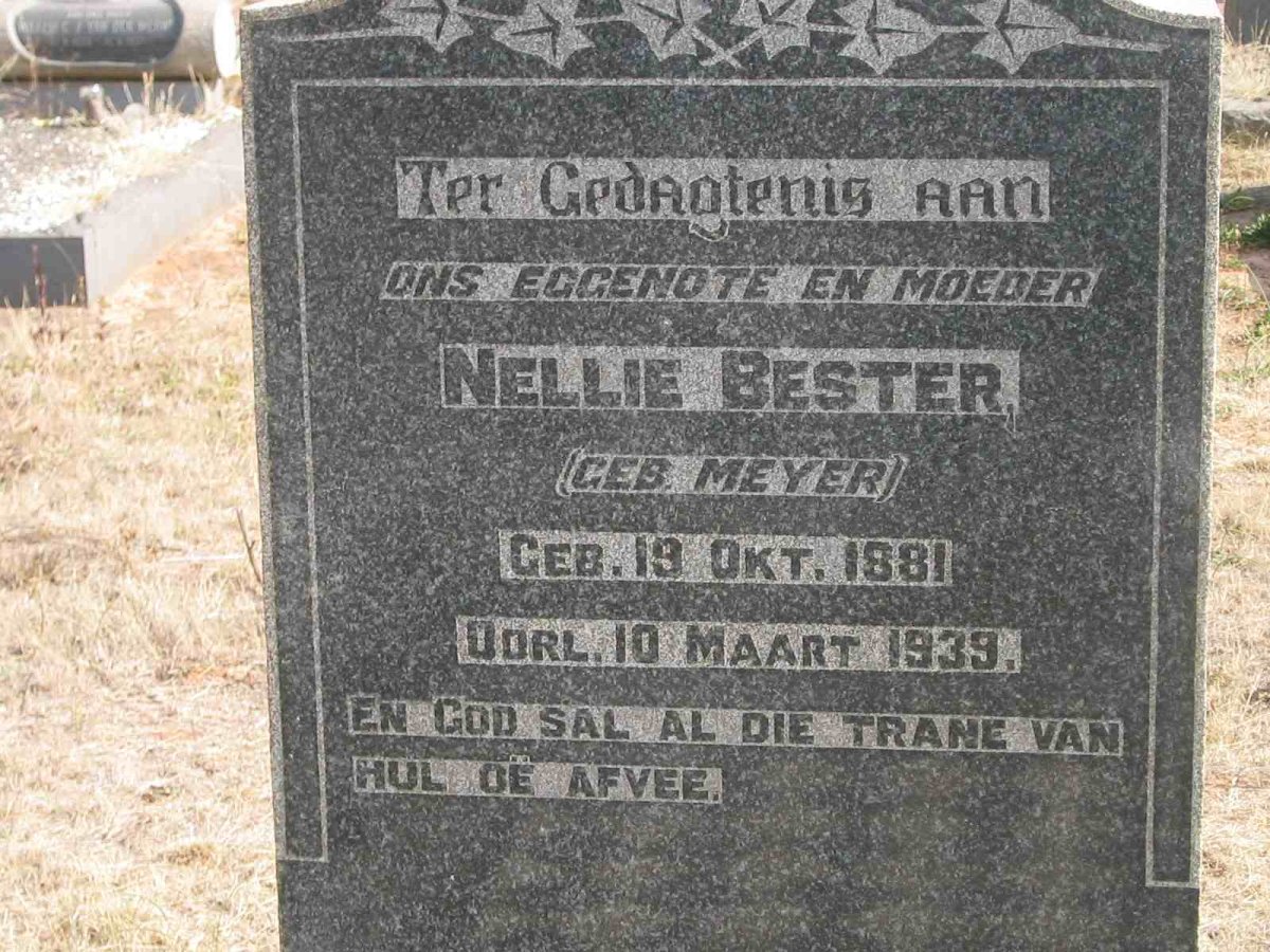 BESTER Nellie nee MEYER 1881-1939