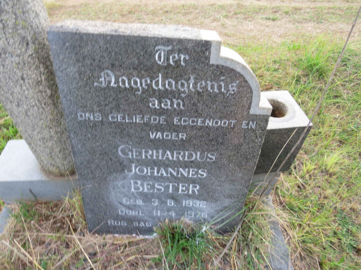 BESTER Gerhardus Johannes 1932-1976