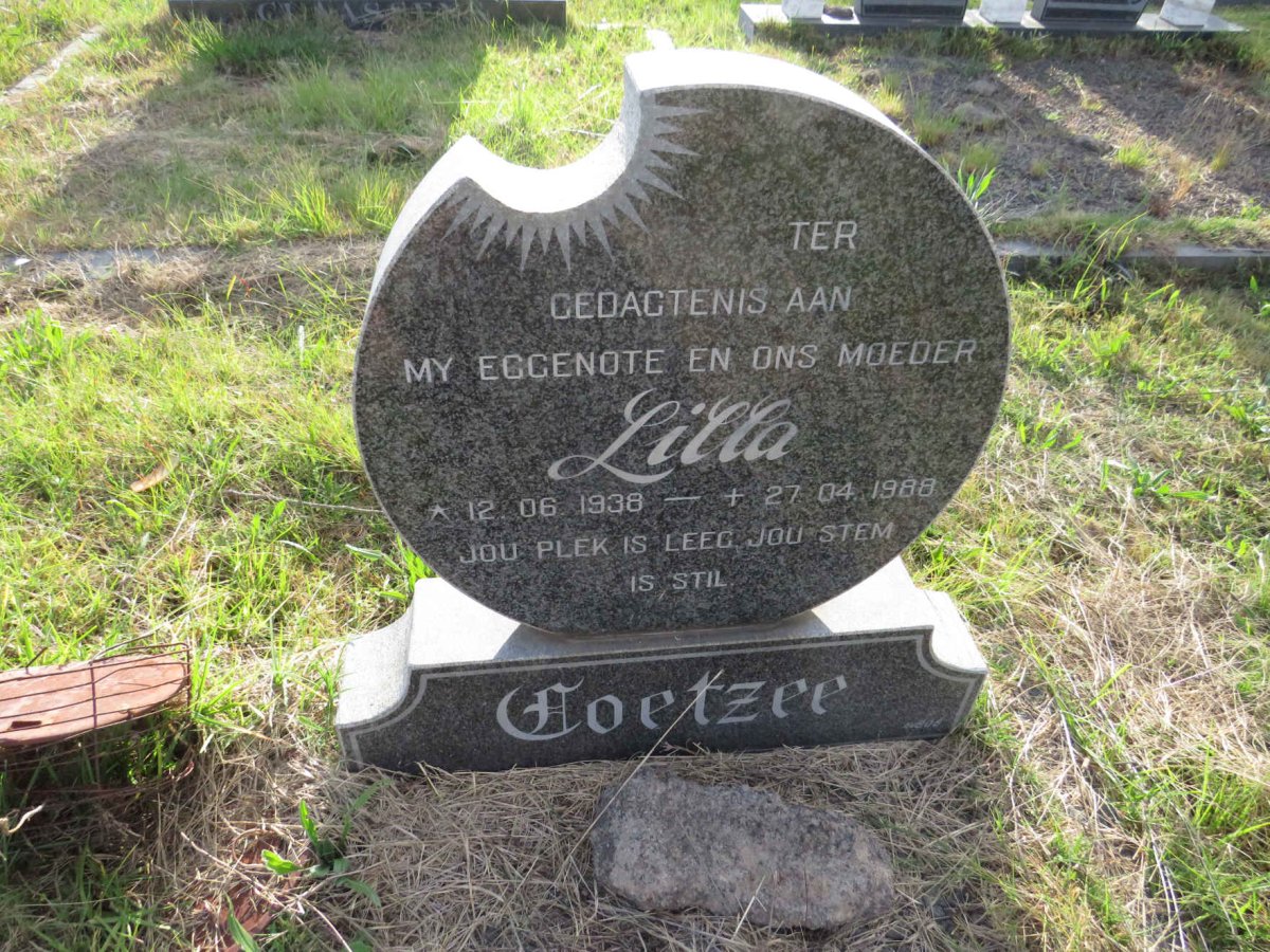COETZEE Lilla 1938-1988