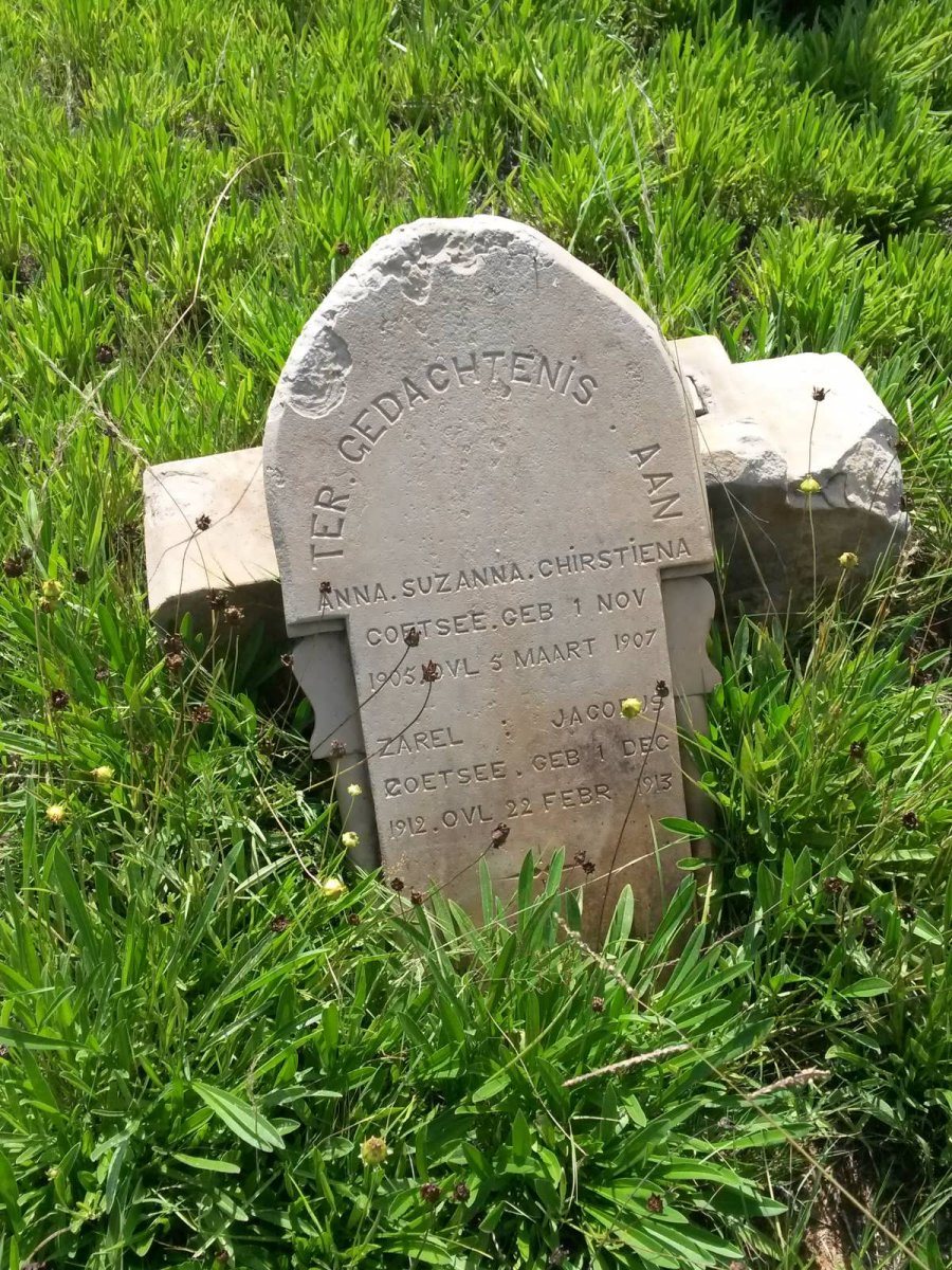 COETSEE Anna Suzanna Christiena 1905-1907 :: COETSEE Zarel Jacobus 1912-1913