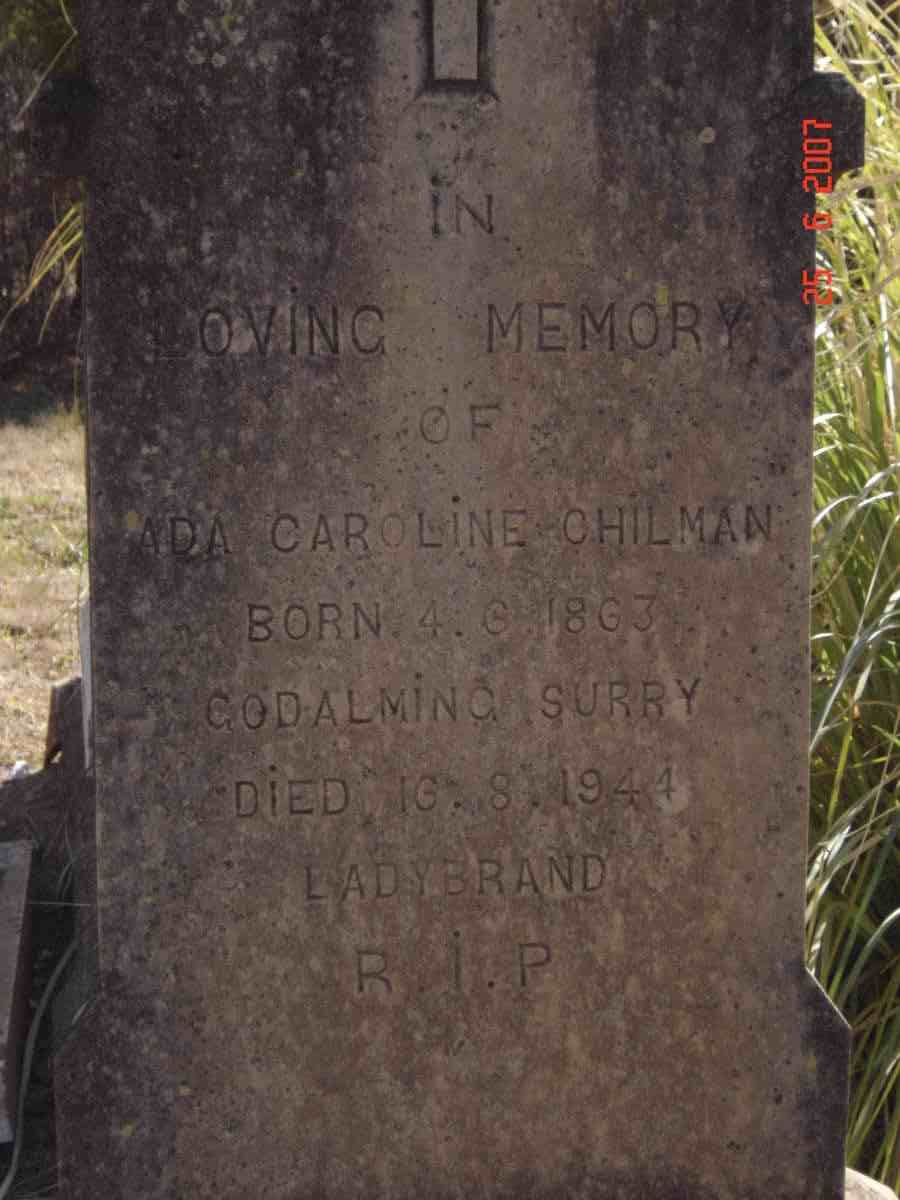 CHILMAN Ada Caroline 1863-1944