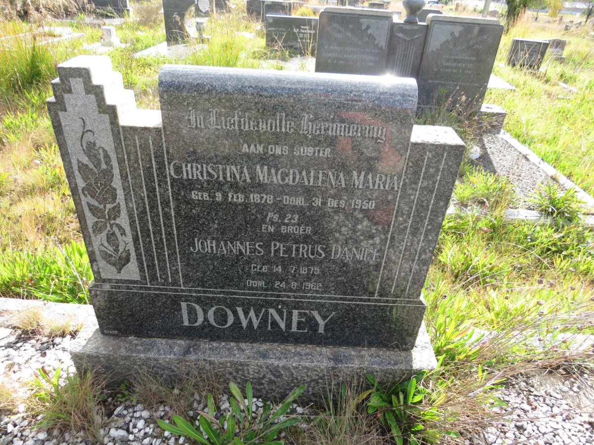 DOWNEY Johannes Petrus Daniel 1875-1962 :: DOWNEY Christina Magdalena Maria 1878-1950