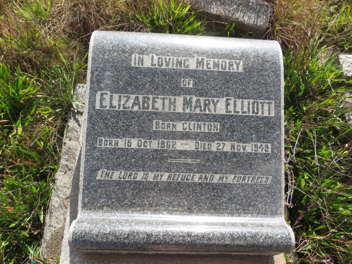 ELLIOTT Elizabeth Mary nee CLINTON 1862-1948
