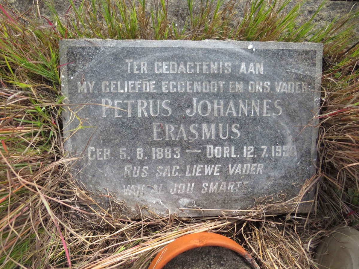 ERASMUS Petrus Johannes 1883-1958