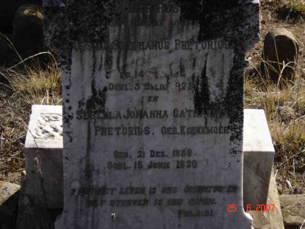 ERASMUS Gerrit Stephanus  184?-1925  &amp; Sebella Johanna Catharina KOEKEMOER 1858-1920