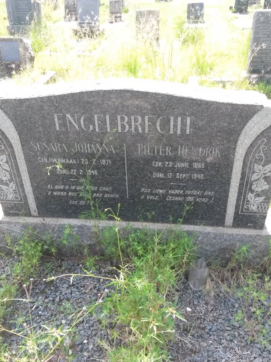 ENGELBRECHT Pieter Hendrik 1865-1948 &amp; Susara Johanna VERMAAK 1871-1946