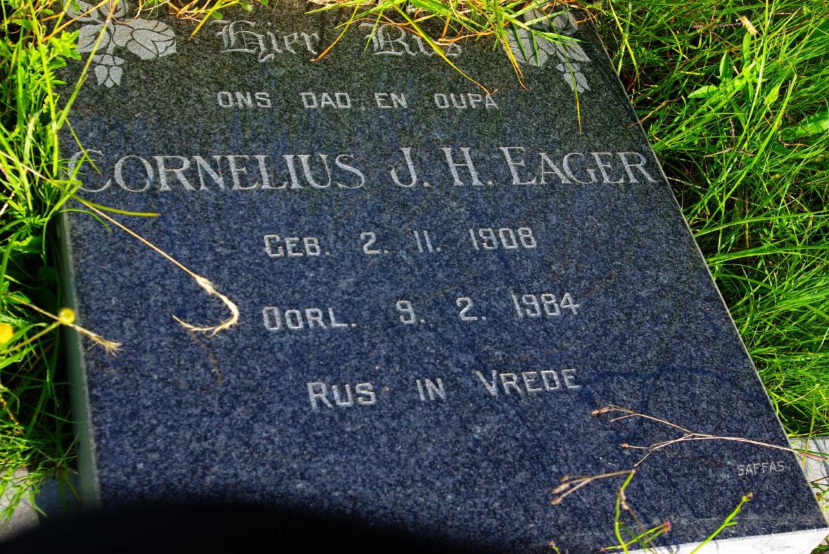 EAGER Cornelius J.H. 1908-1984