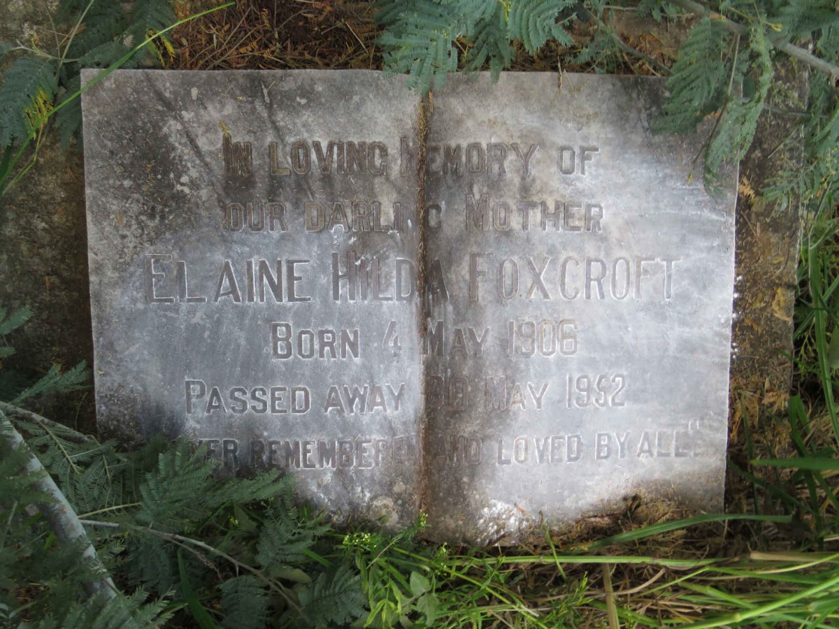 FOXCROFT Elaine Hilda 1906-1952