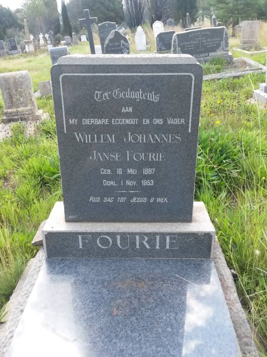 FOURIE Willem Johannes Janse 1887-1953