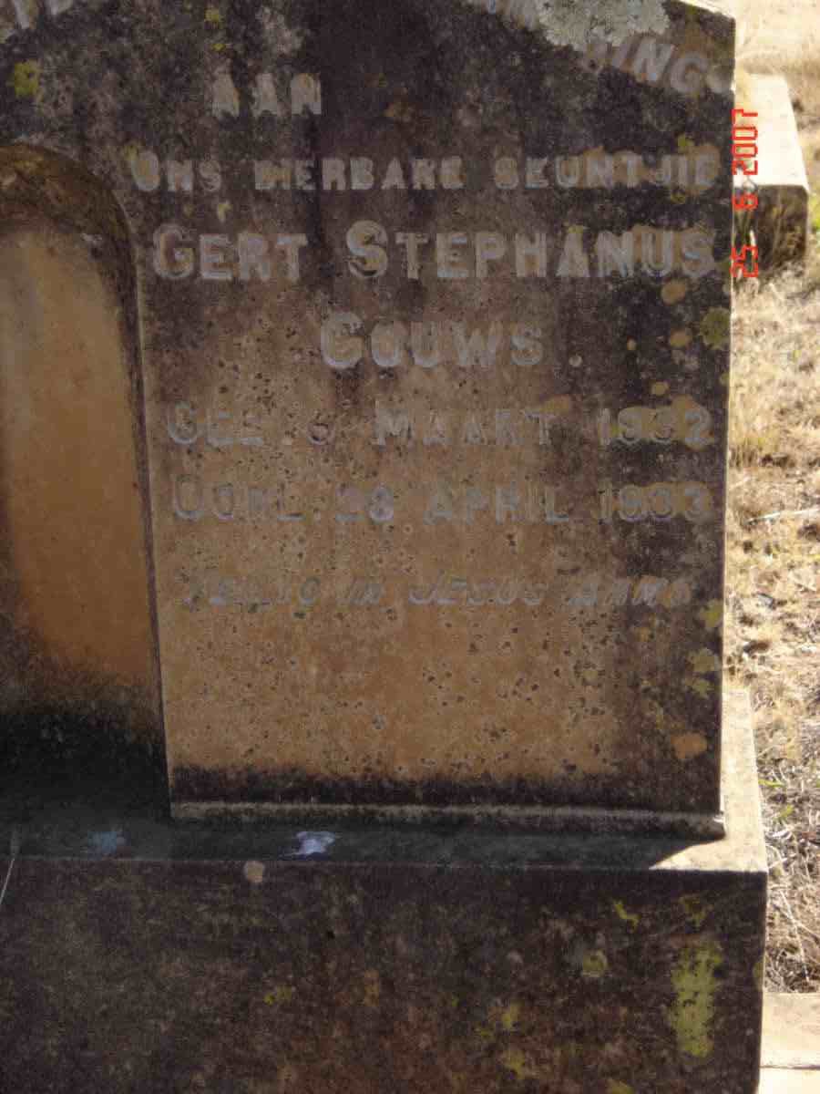 GOUWS Gert Stephanus 1932-1933