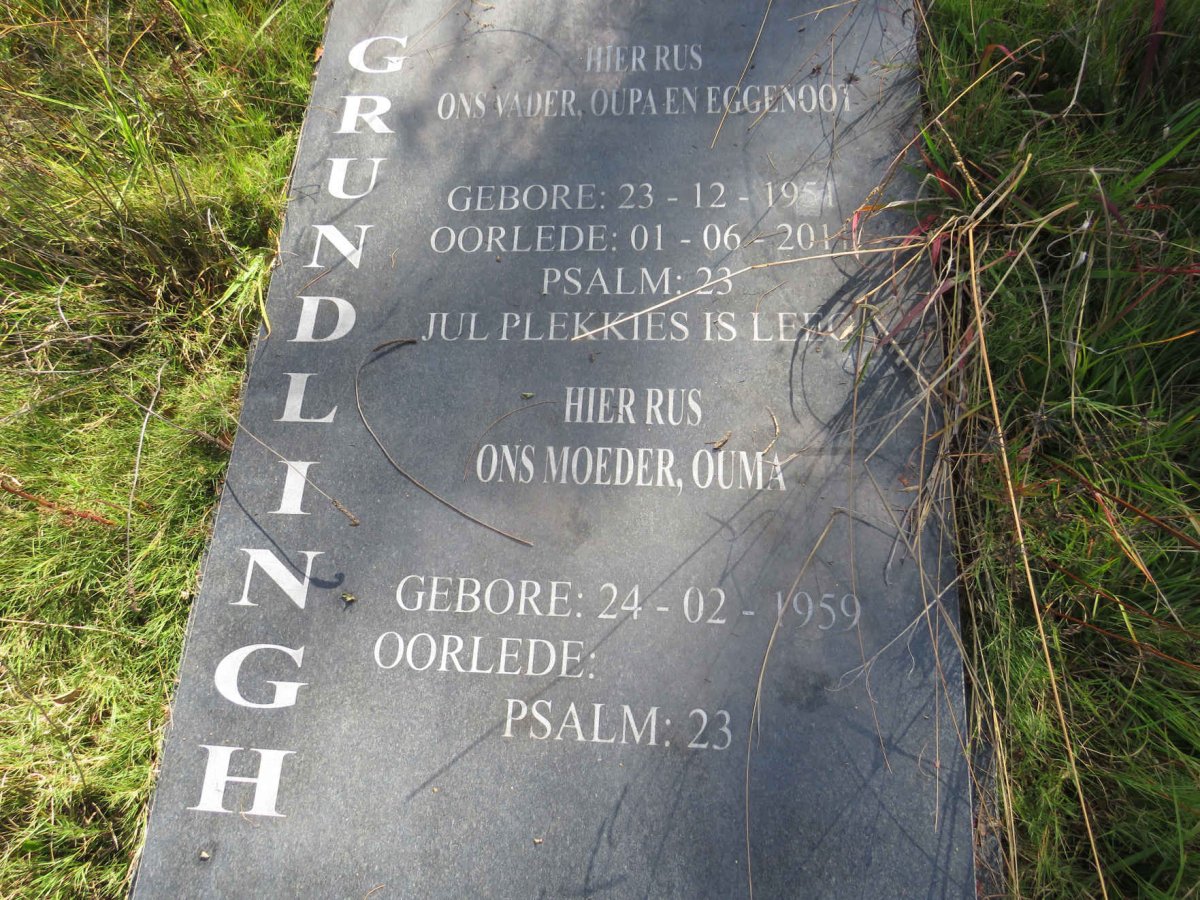 GRUNDLINGH 1951-2014 &  1959-