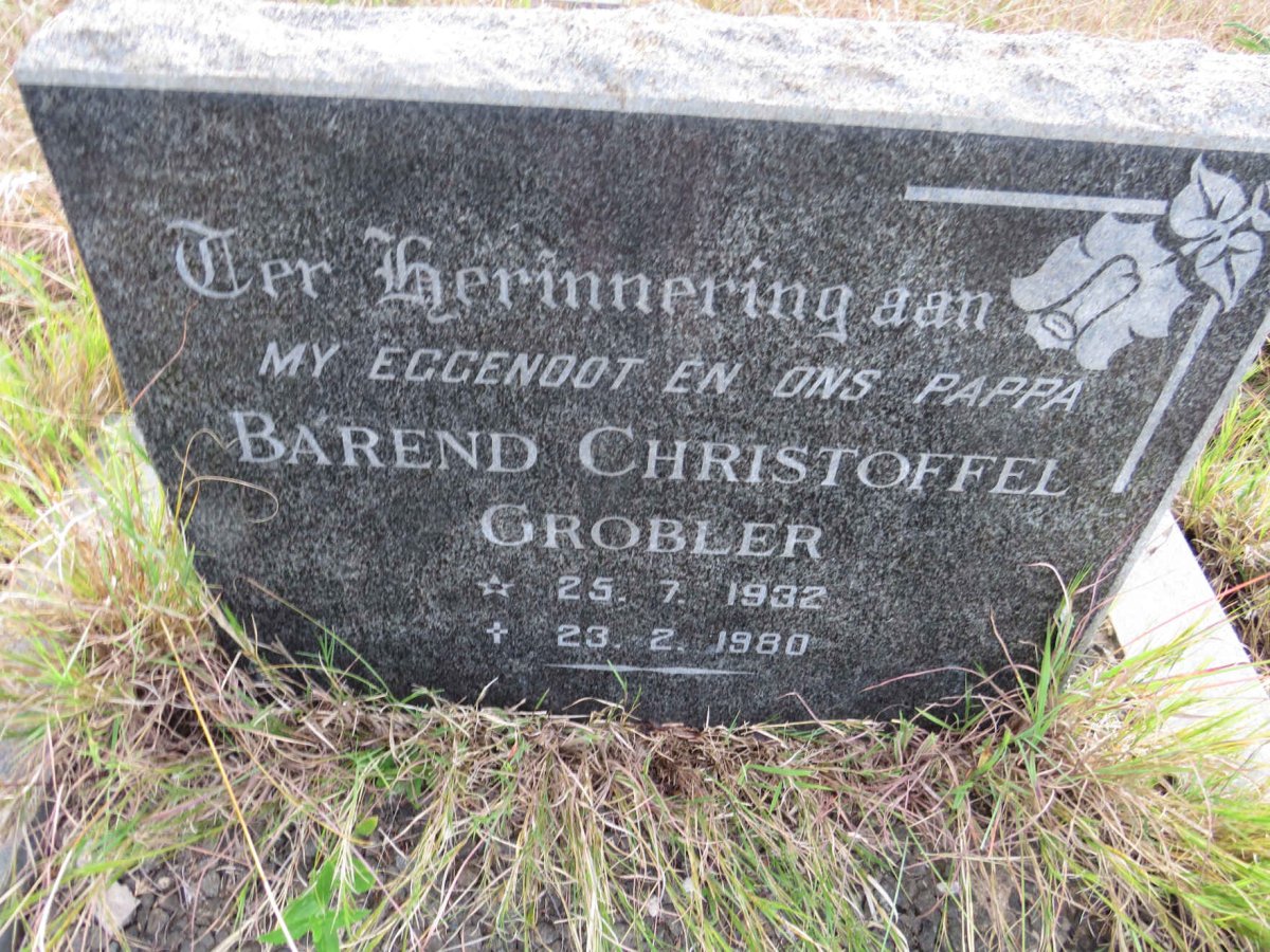 GROBLER Barend Christoffel 1932-1980