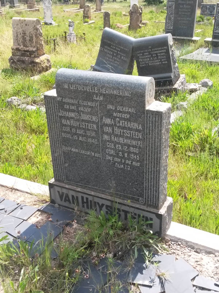 HUYSTEEN Johannes Jurgens, van 1856-1940 &amp; Anna Catharina RAUBENHEIMER 1860-1943