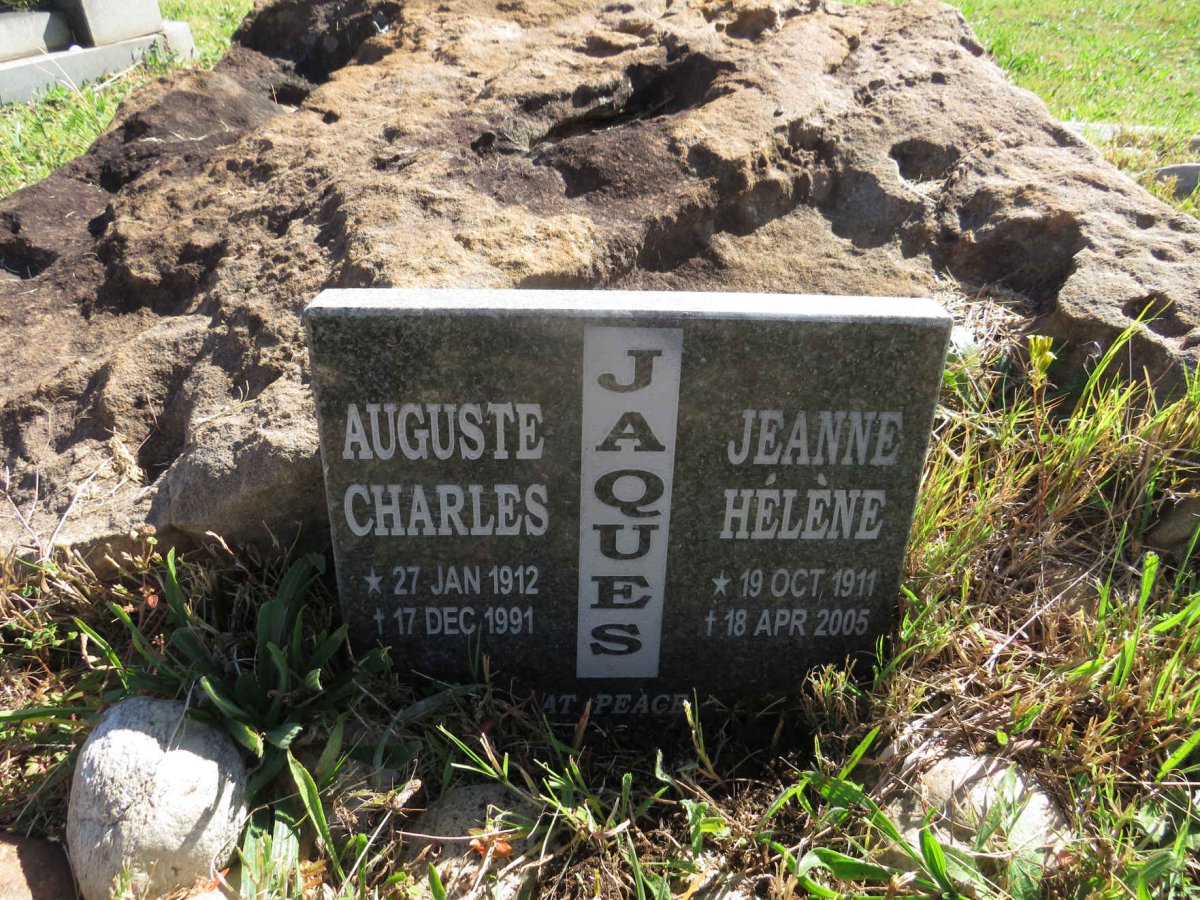 JAQUES Auguste Charles 1912-1991 & Jeanne Helene 1911-2005