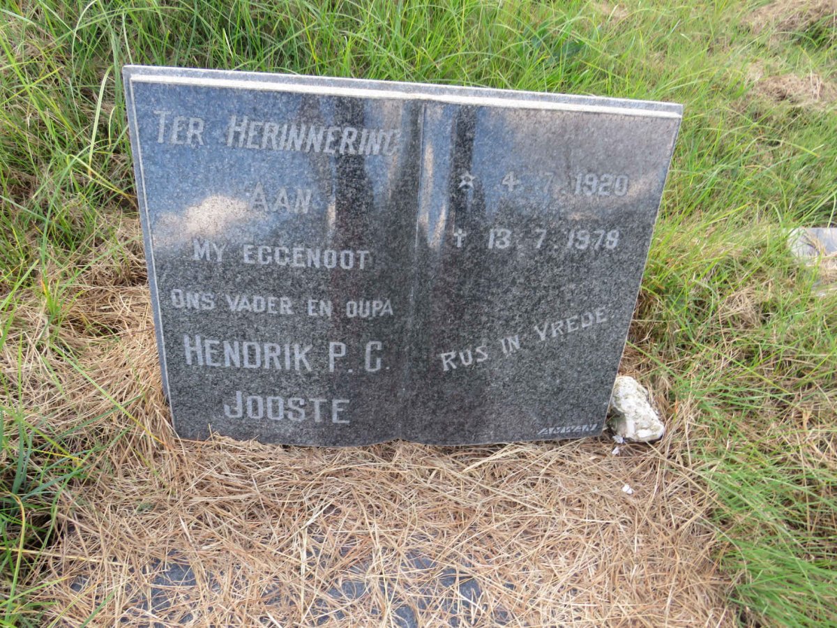 JOOSTE Hendrik P.C. 1920-1979