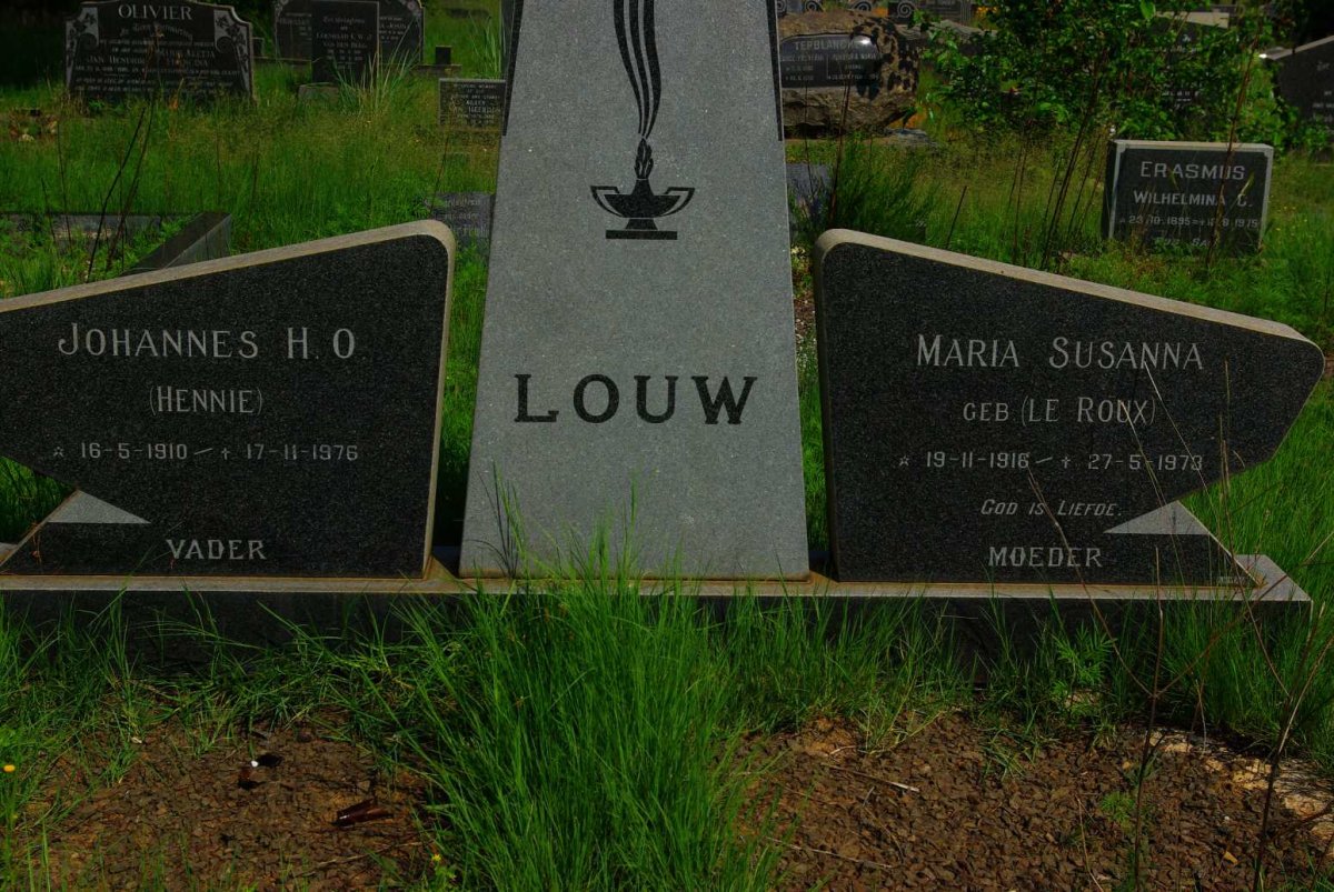 LOUW Johannes H.O. 1910-1976 &amp; Maria Susanna LE ROUX 1916-1970