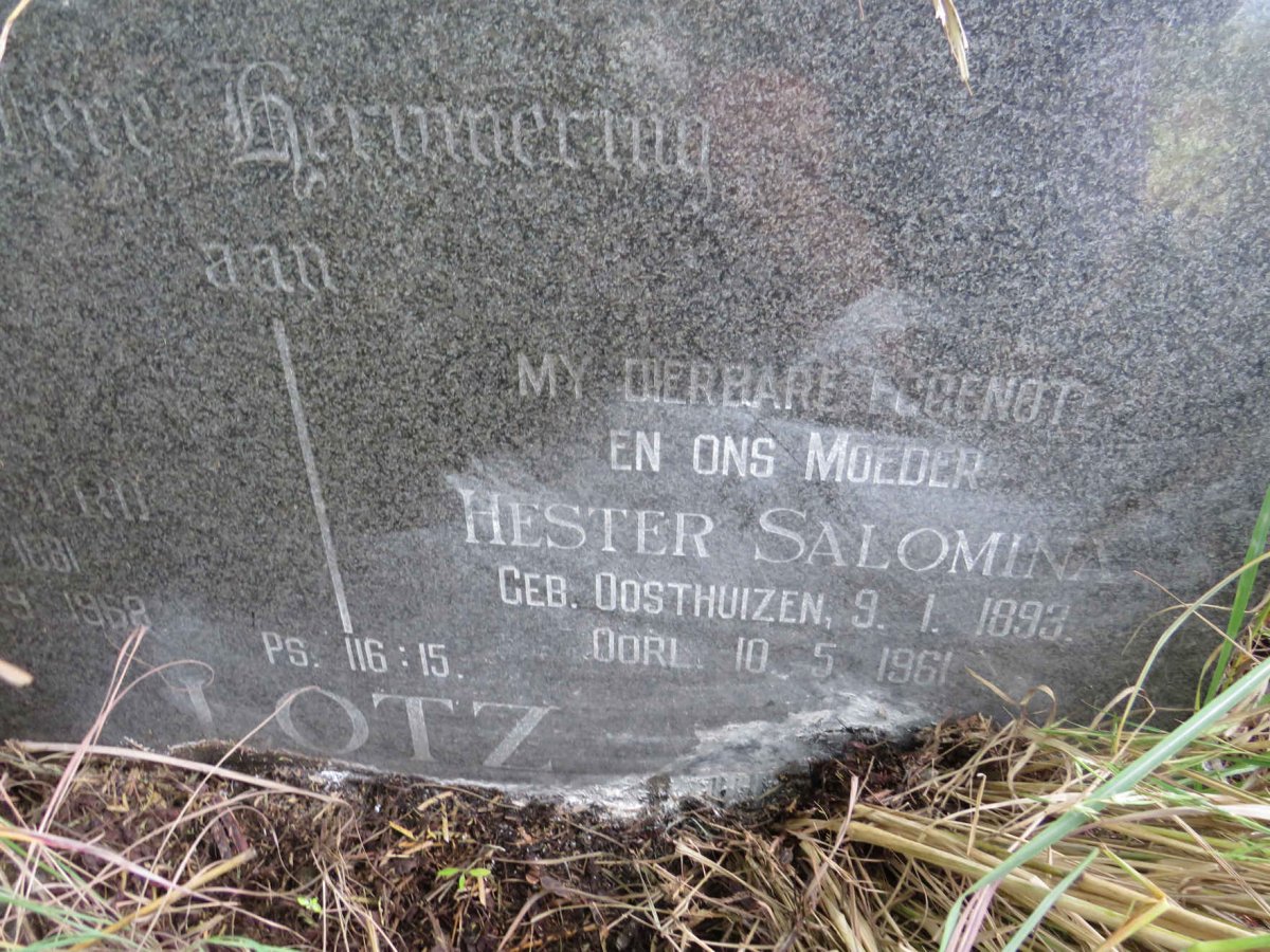 LOTZ Jacobus Fourie 1881-1968 & Hester Salomina OOSTHUIZEN 1893-1961 _1