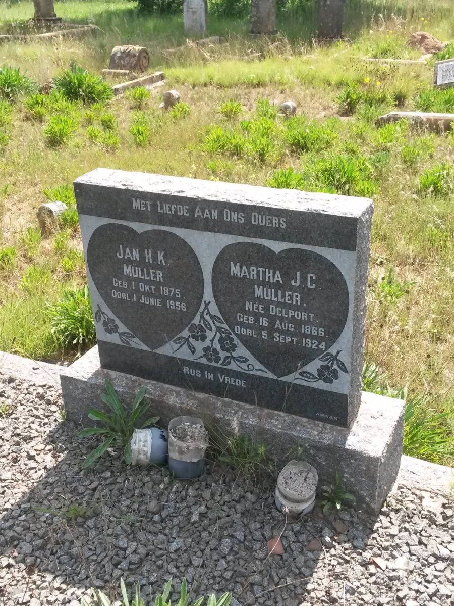 MULLER Jan H.K. 1875-1956 &amp; Martha J.C. DELPORT 1866-1924