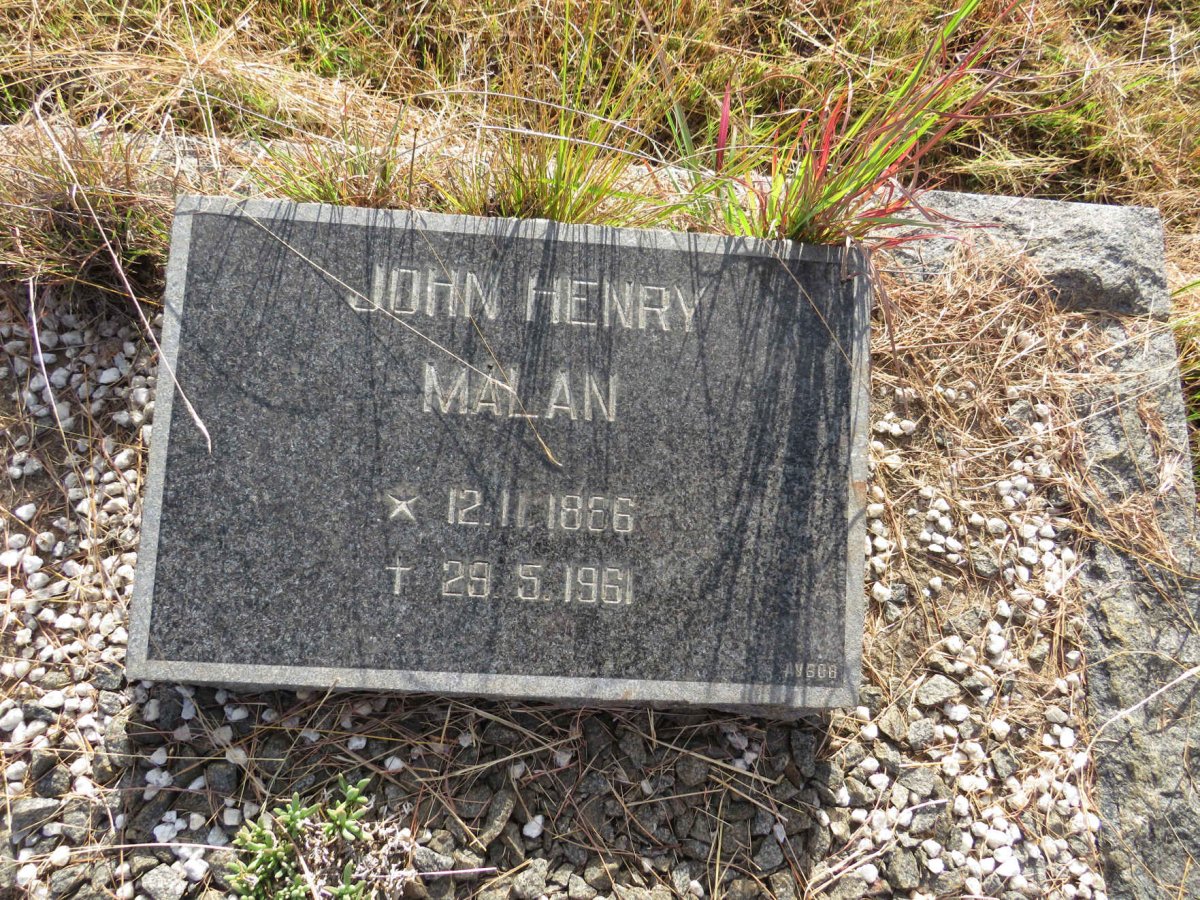 MALAN John Henry 1886-1961