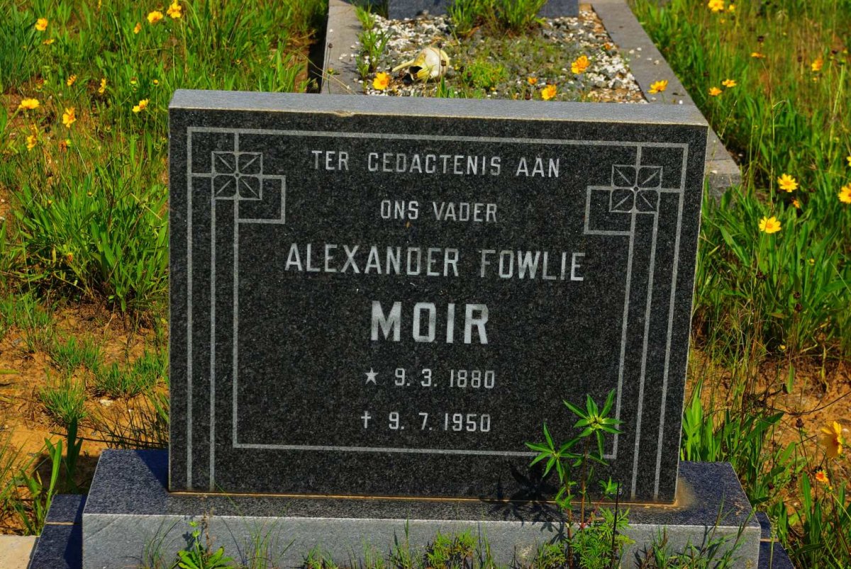 MOIR Alexander Fowlie 1880-1950
