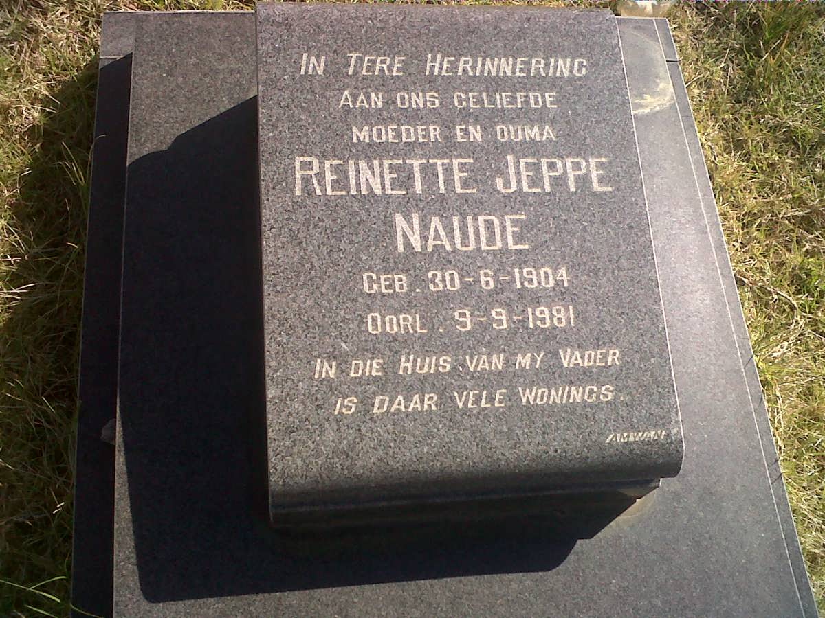 NAUDE Reinette Jeppe 1904-1981