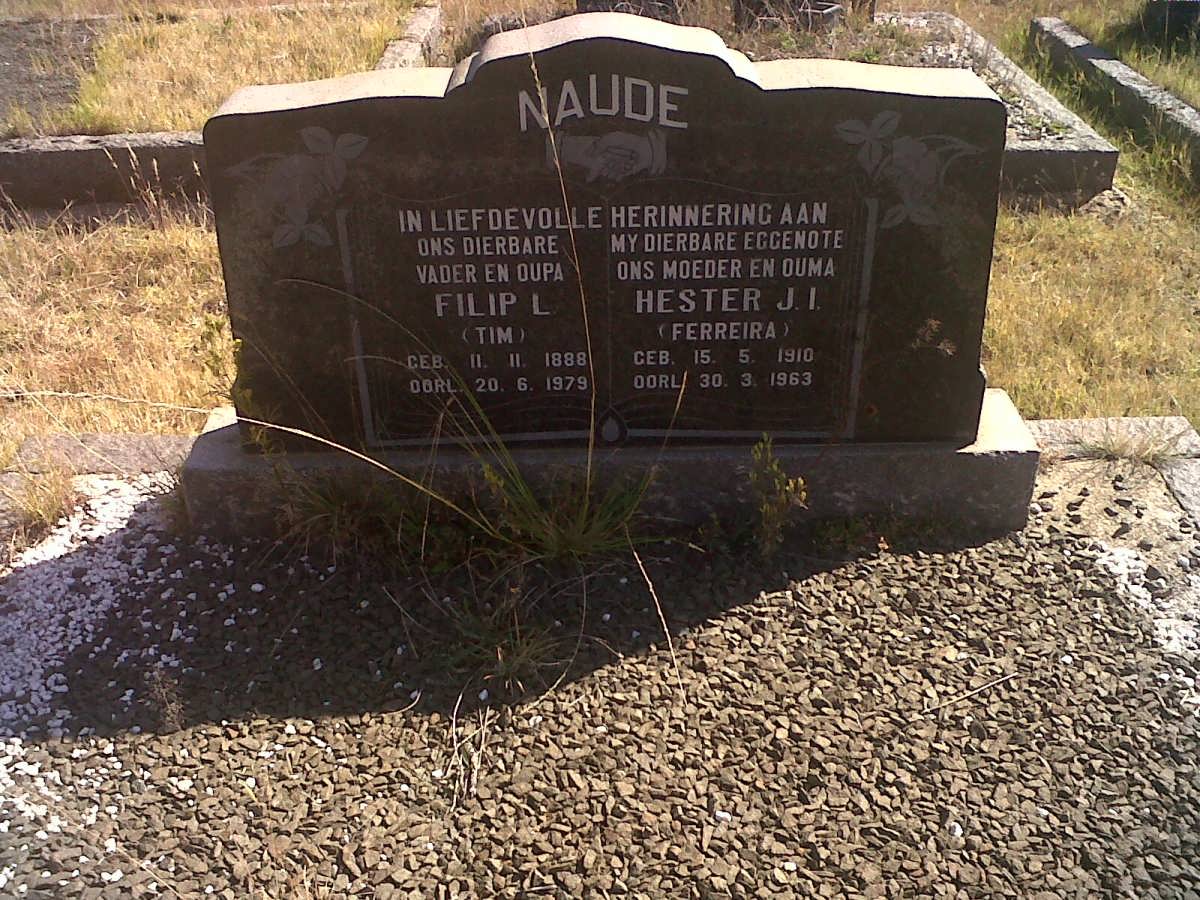 NAUDE Filip L. 1888-1979 &amp; Hester J.I. FERREIRA 1910-1963
