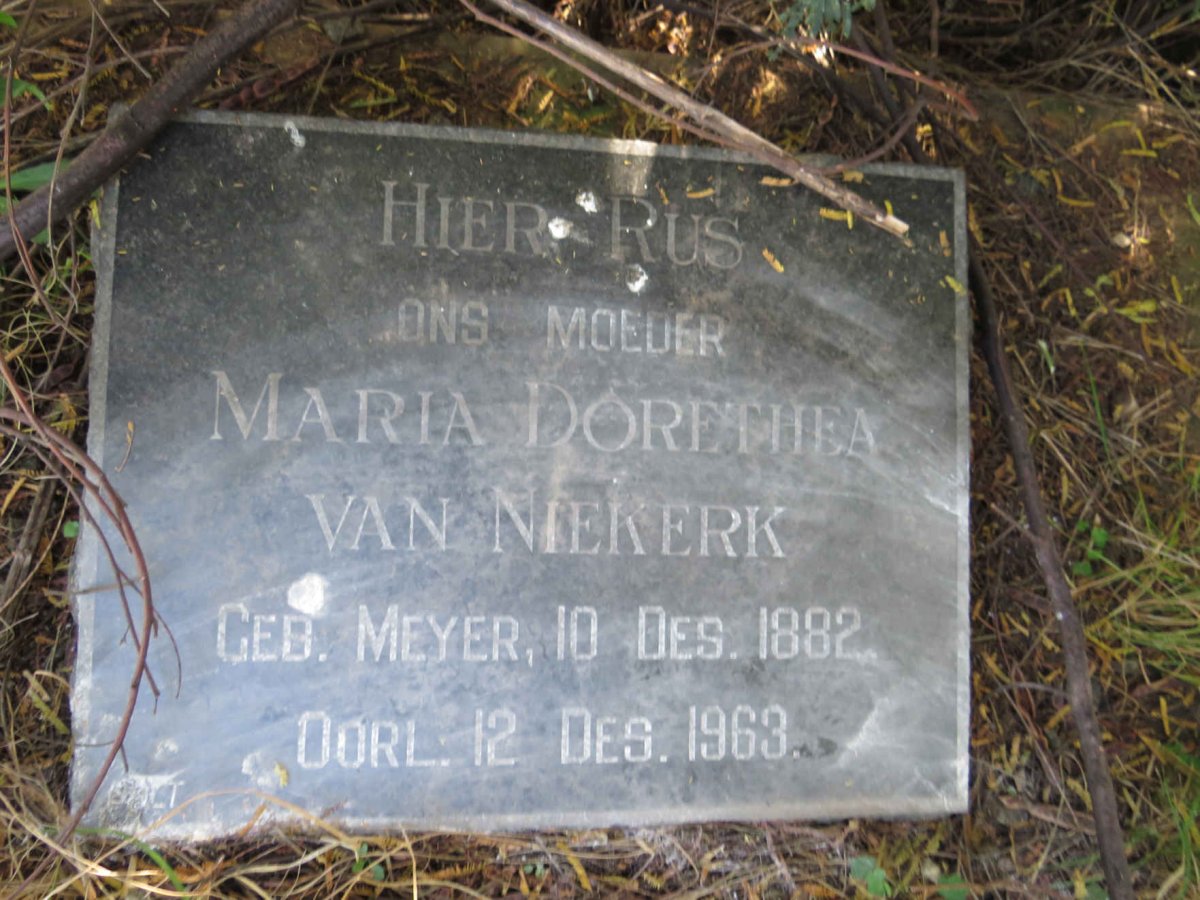 NIEKERK Maria Dorethea, van nee MEYER 1882-1963