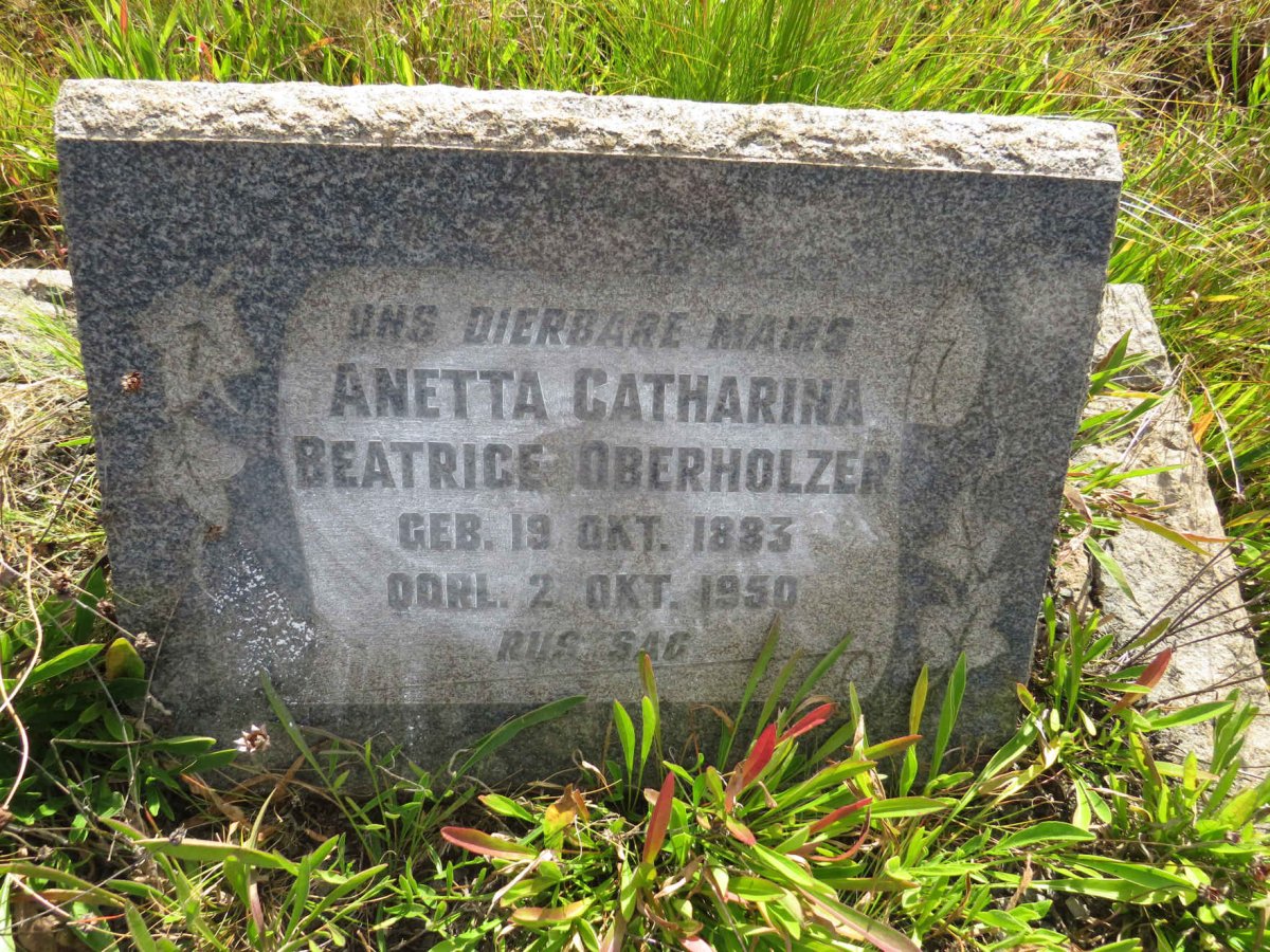 OBERHOLZER Anetta Catharina Beatrice 1883-1950