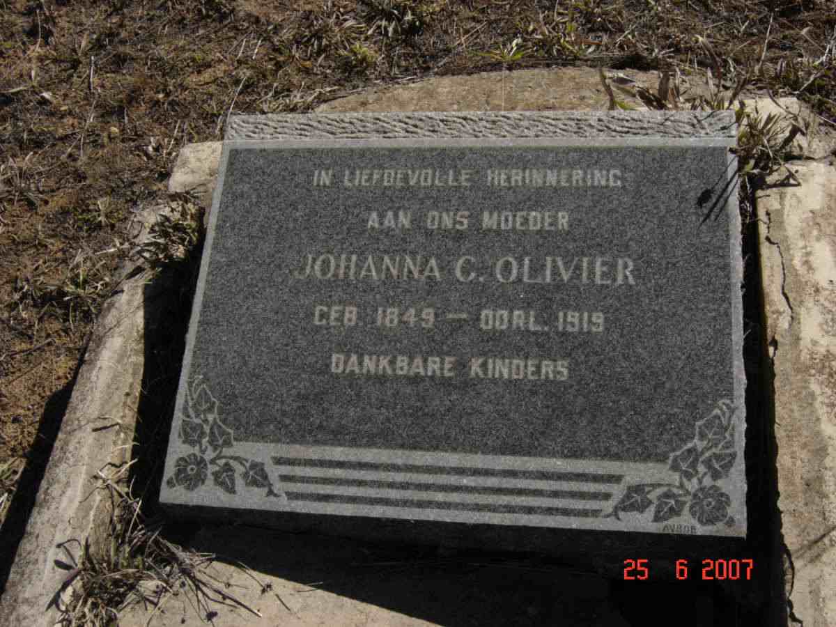 OLIVIER Johanna C. 1849-1919