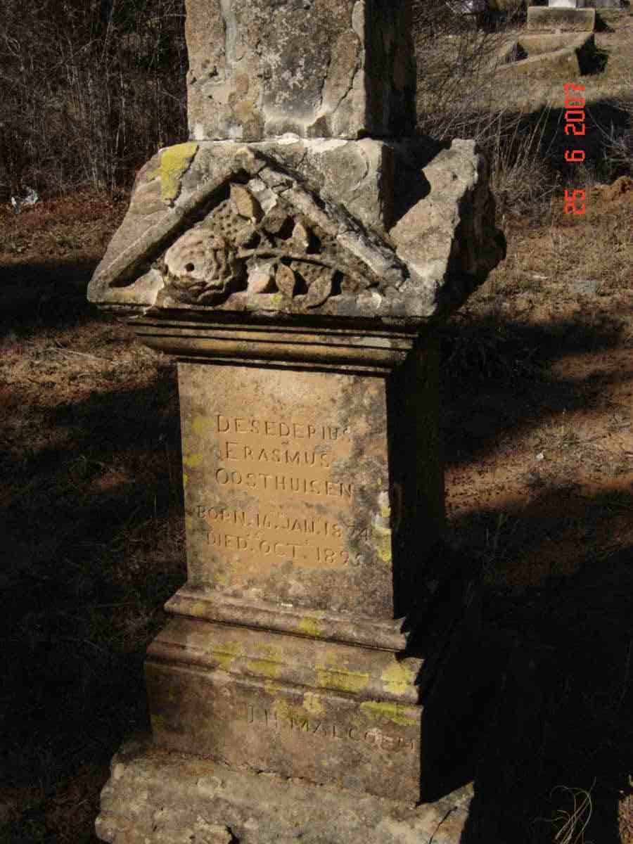OOSTHUISEN Desedepius Erasmus 1894-1895