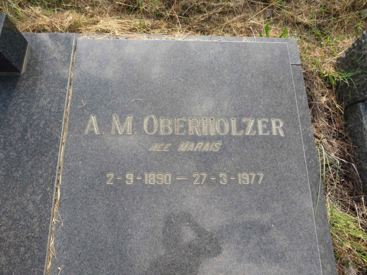 OBERHOLZER A.M. nee MARAIS 1890-1977