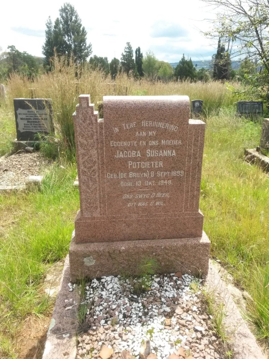 POTGIETER Jacoba Susanna nee DE BRUYN 1899-1948
