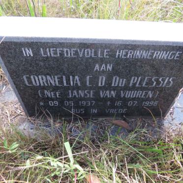 PLESSIS Cornelia C.D., du nee JANSE VAN VUUREN 1937-1996