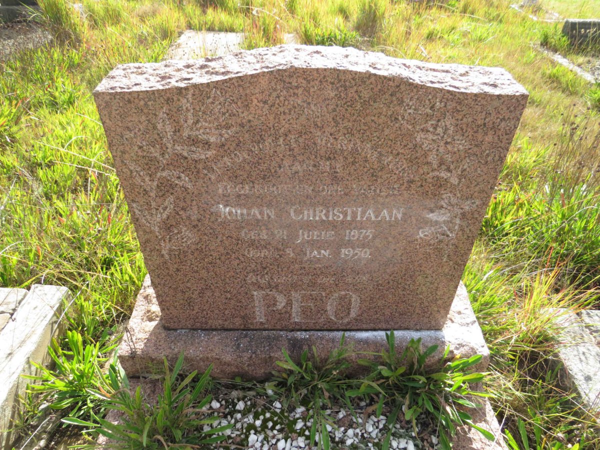 PEO Johan Christiaan 1875-1950