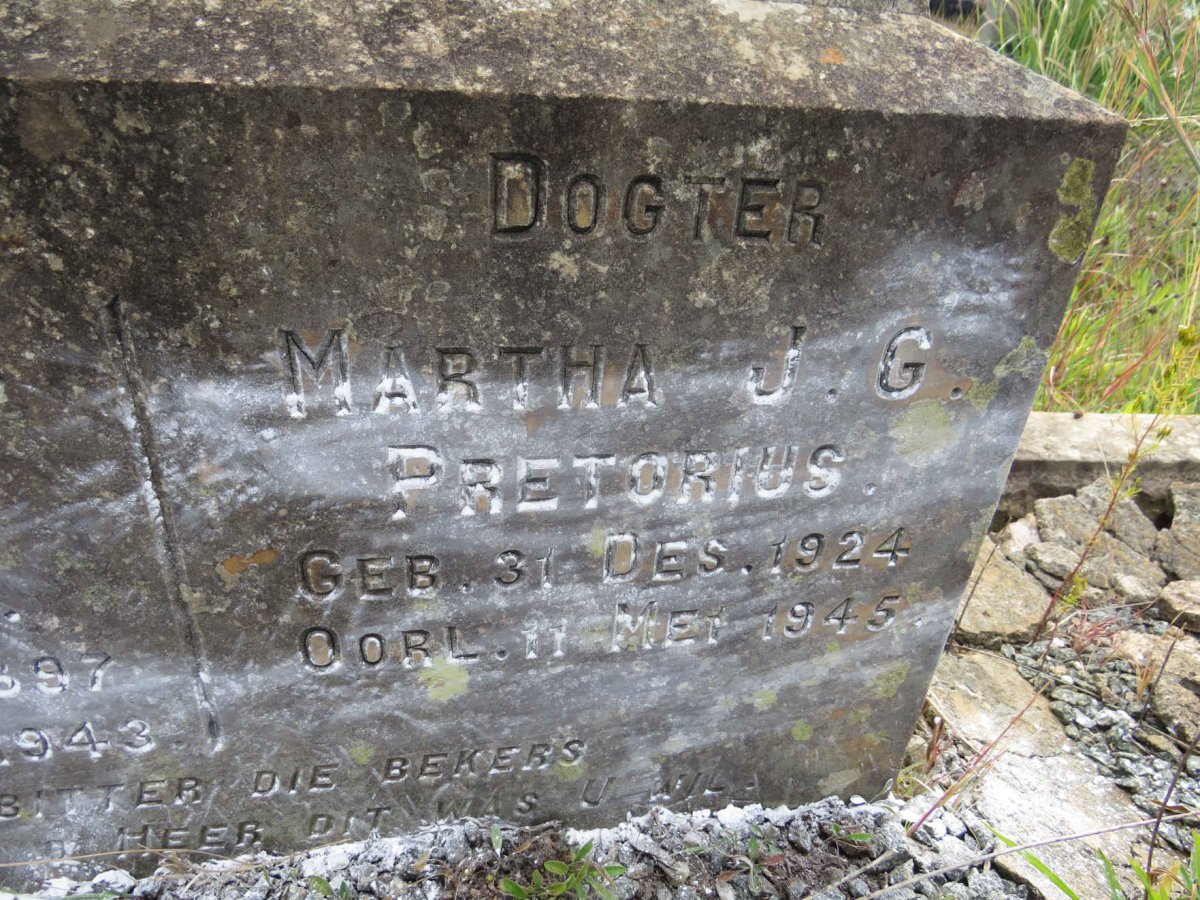 PRETORIUS Martha J.G. nee NEL 1897-1943 :: PRETORIUS Martha J.G. 1924-1945 _3