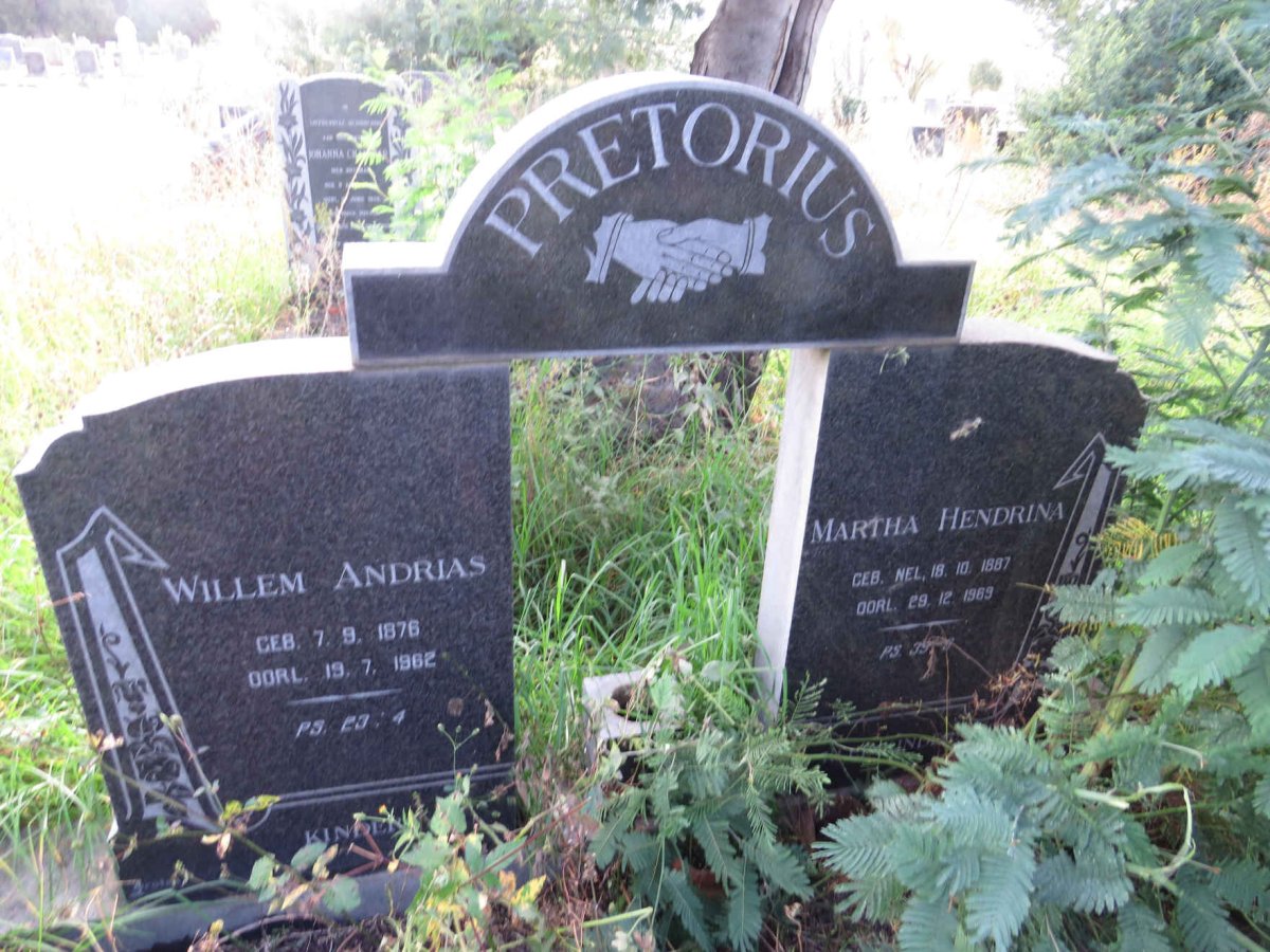 PRETORIUS Willem Andrias 1876-1962 & Martha Hendrina NEL 1887-1969