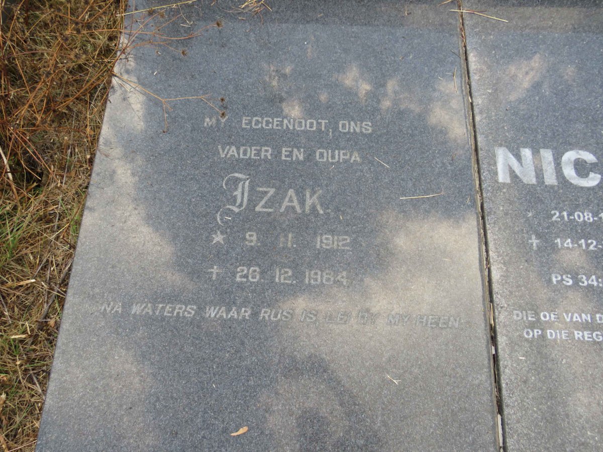PIETERSE Izak 1912-1984 & Maria Magdalena 1916-2003 :: PIETERSE Nico 1947-2002 _2
