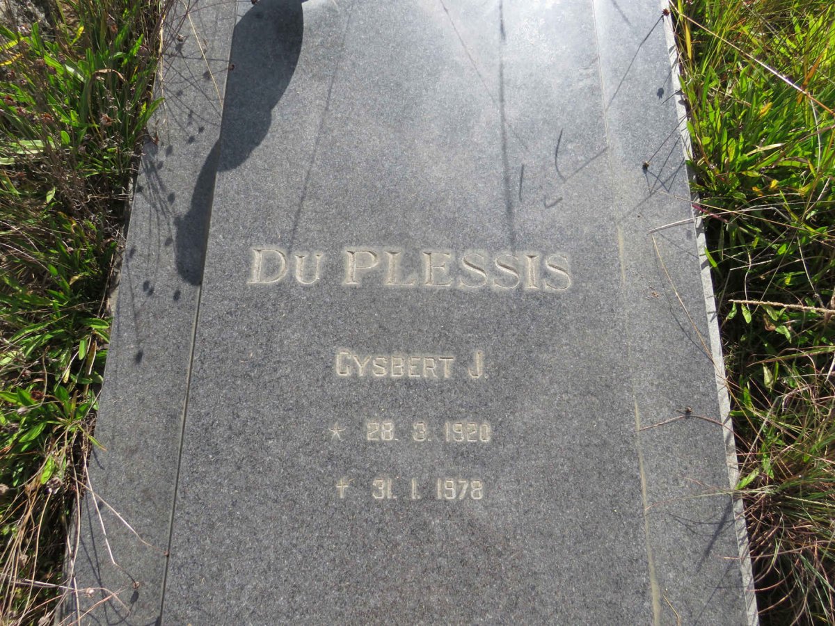 PLESSIS Gysbert J., du 1920-1978