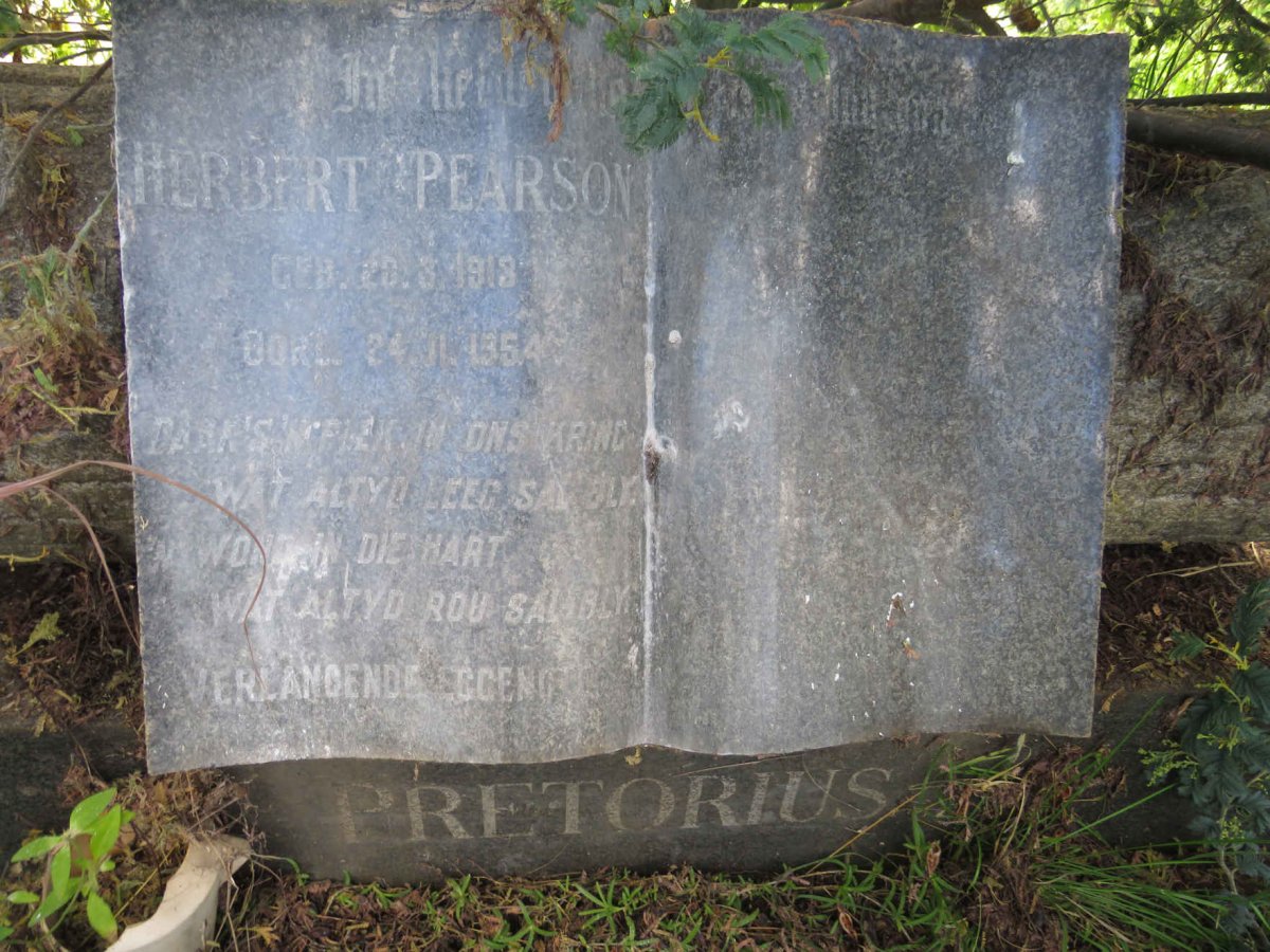 PRETORIUS Herbert Pearson 1913-1954