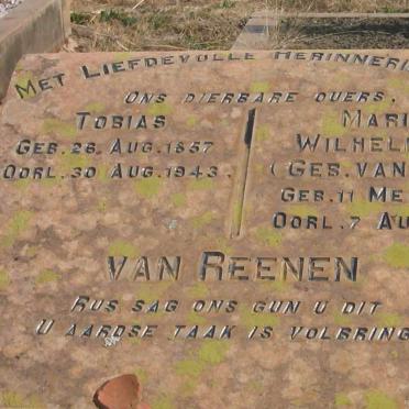 REENEN Tobias, van 1857-1943 &amp; Maria Wilhelmina VAN ZYL 1864-1950