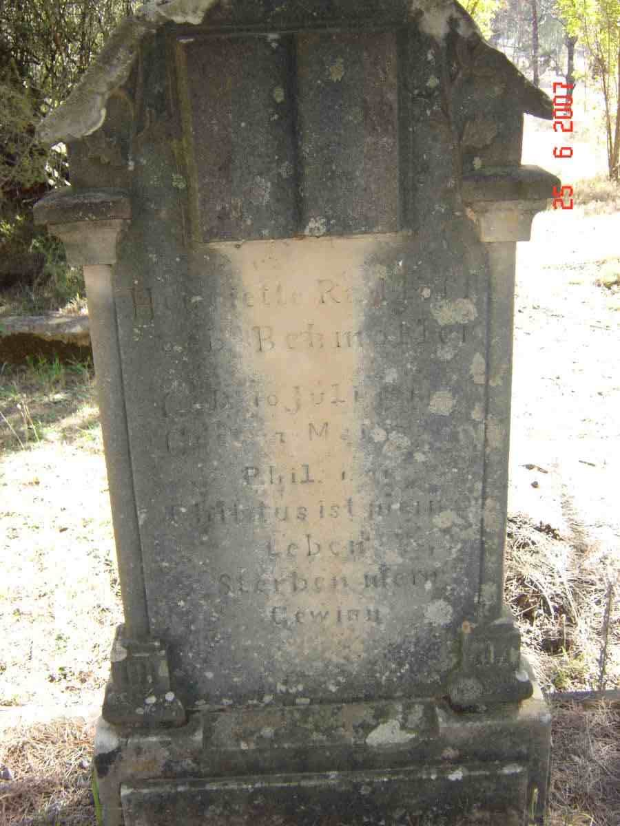 RADLOFF Henriette nee PEHMOLLER 18??-1891
