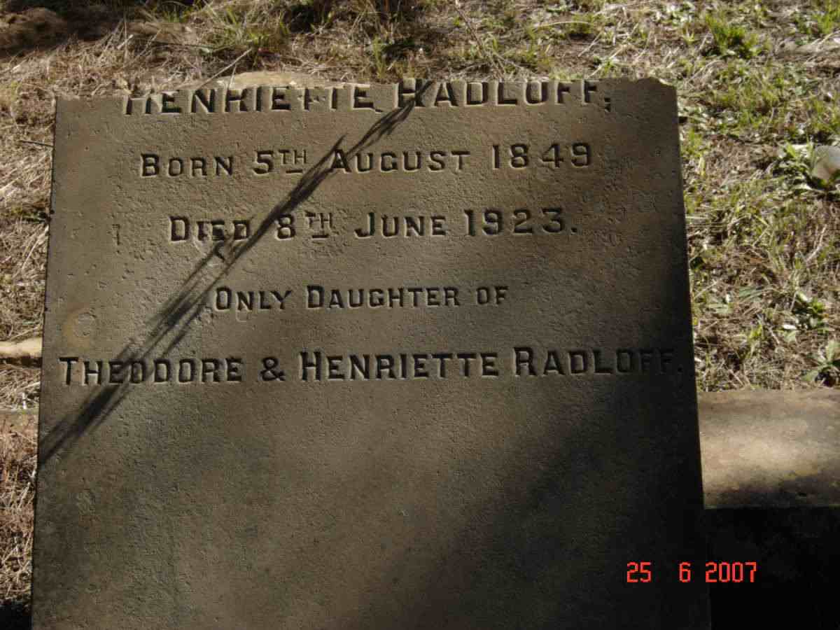 RADLOFF Henriette 1849-1923