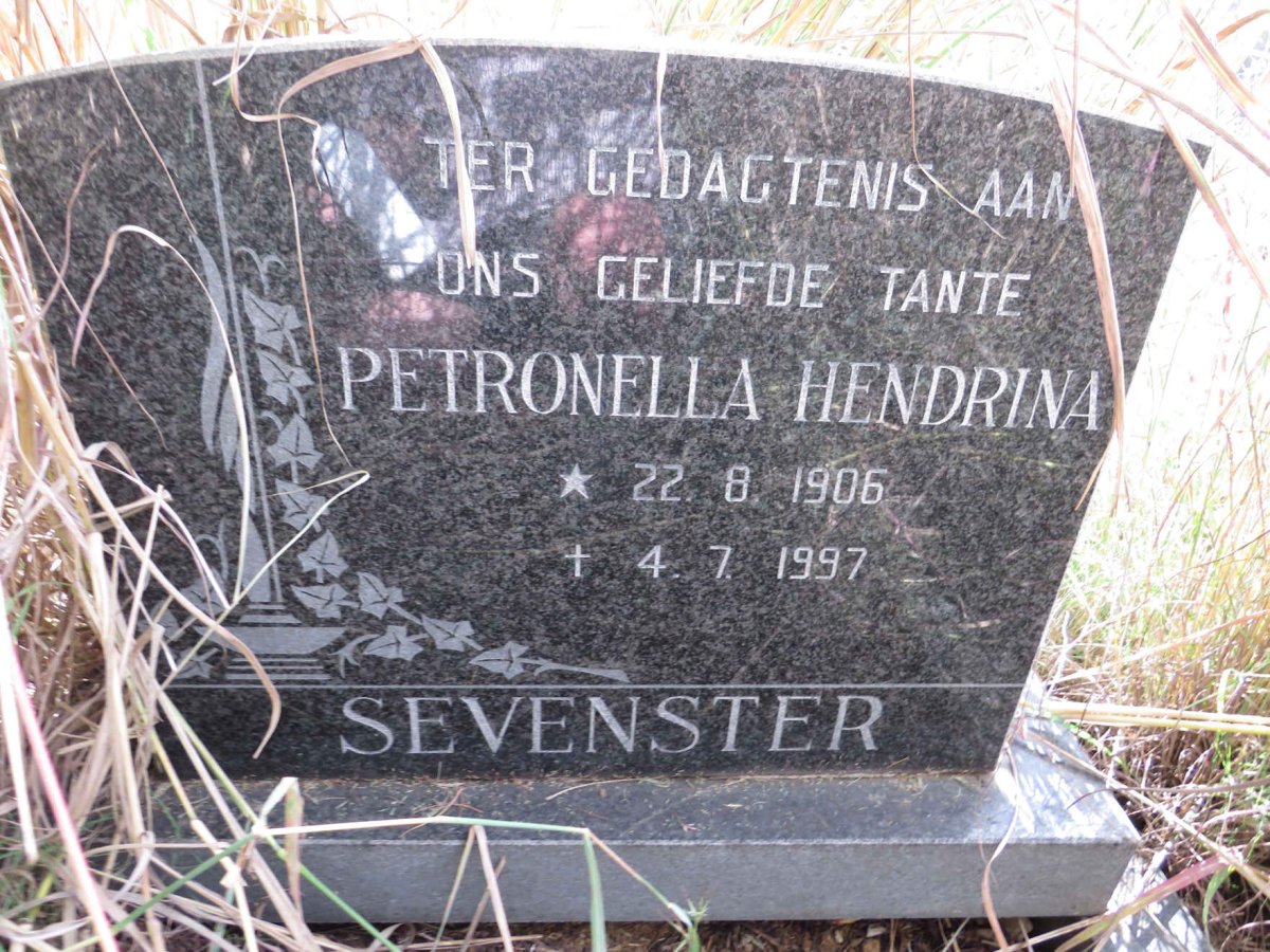SEVENSTER Petronella Hendrina 1906-1997