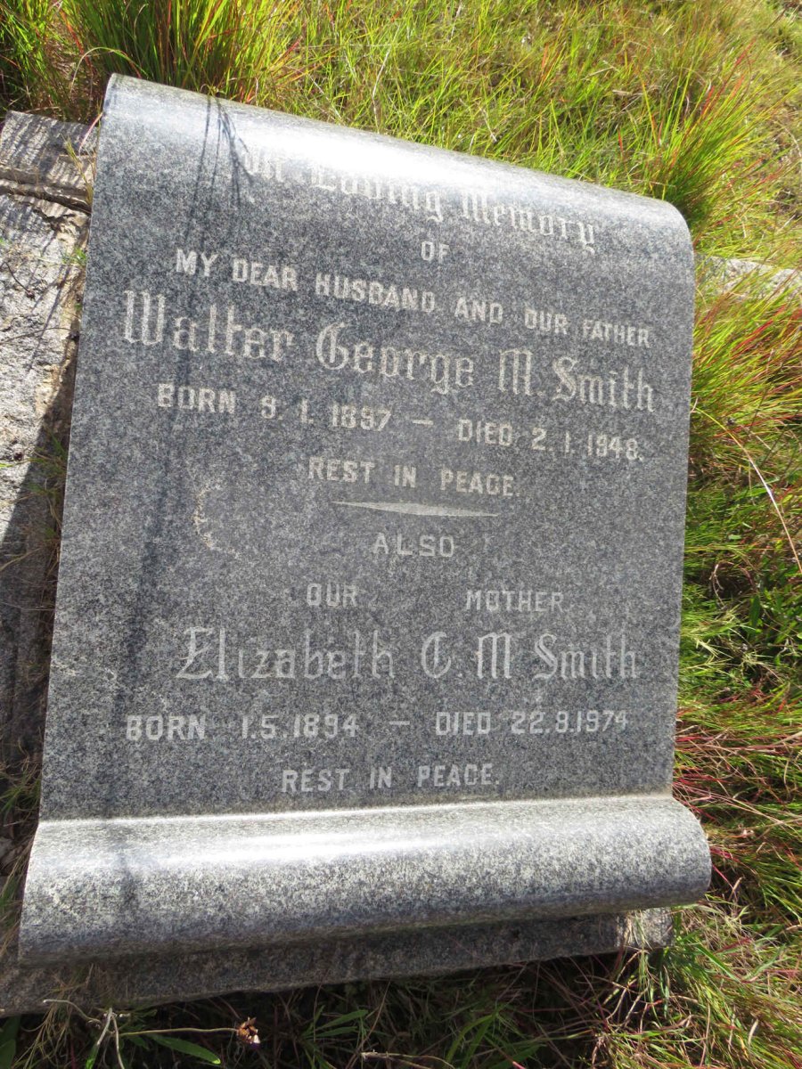 SMITH Walter George M. 1897-1948 & Elizabeth C.M. 1894-1974