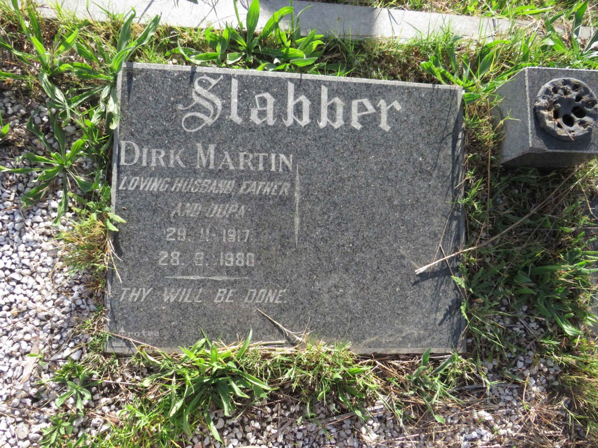 SLABBER Dirk Martin 1917-1988