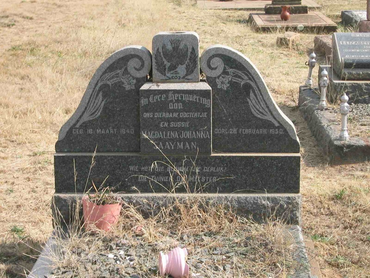 SAAYMAN Magdalena Johanna 1940-1950