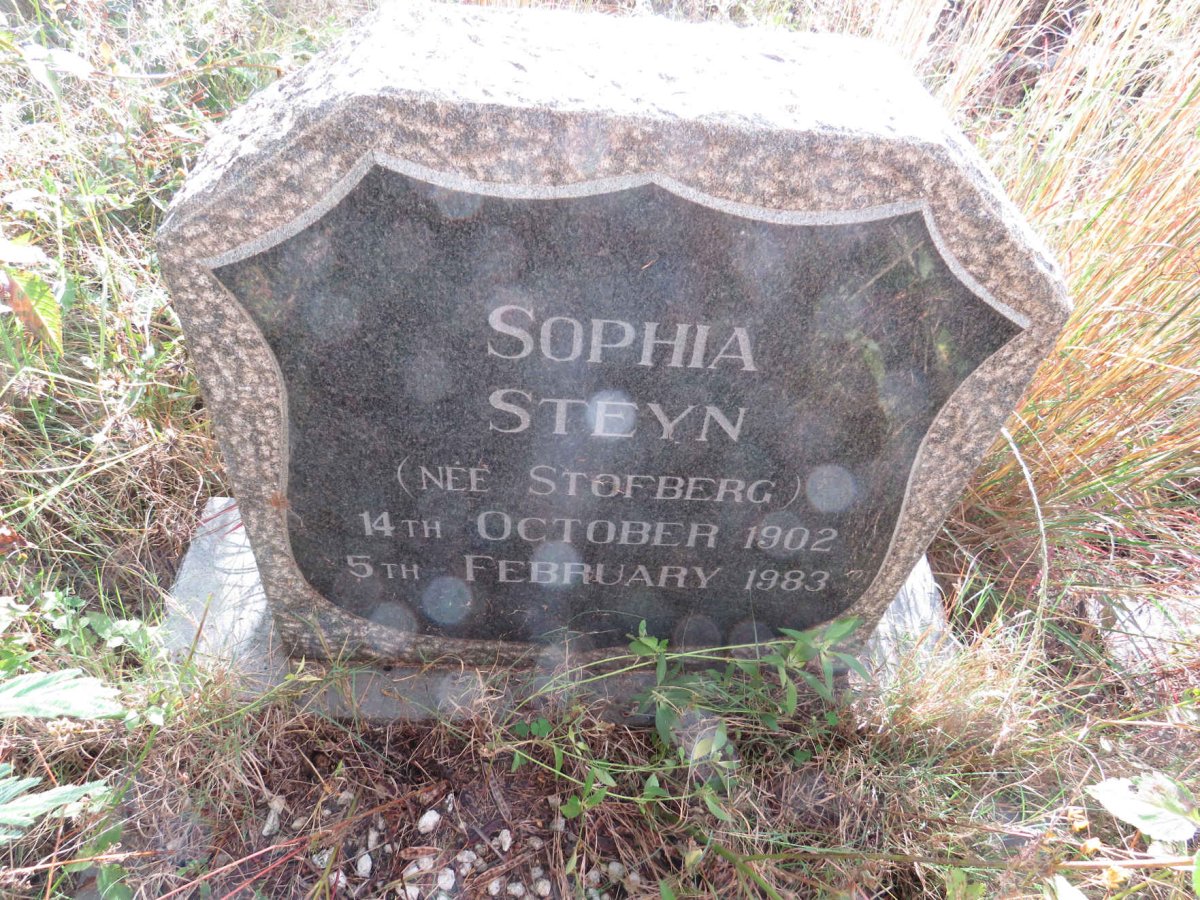 STEYN Sophia nee STOFBERG 1902-1983